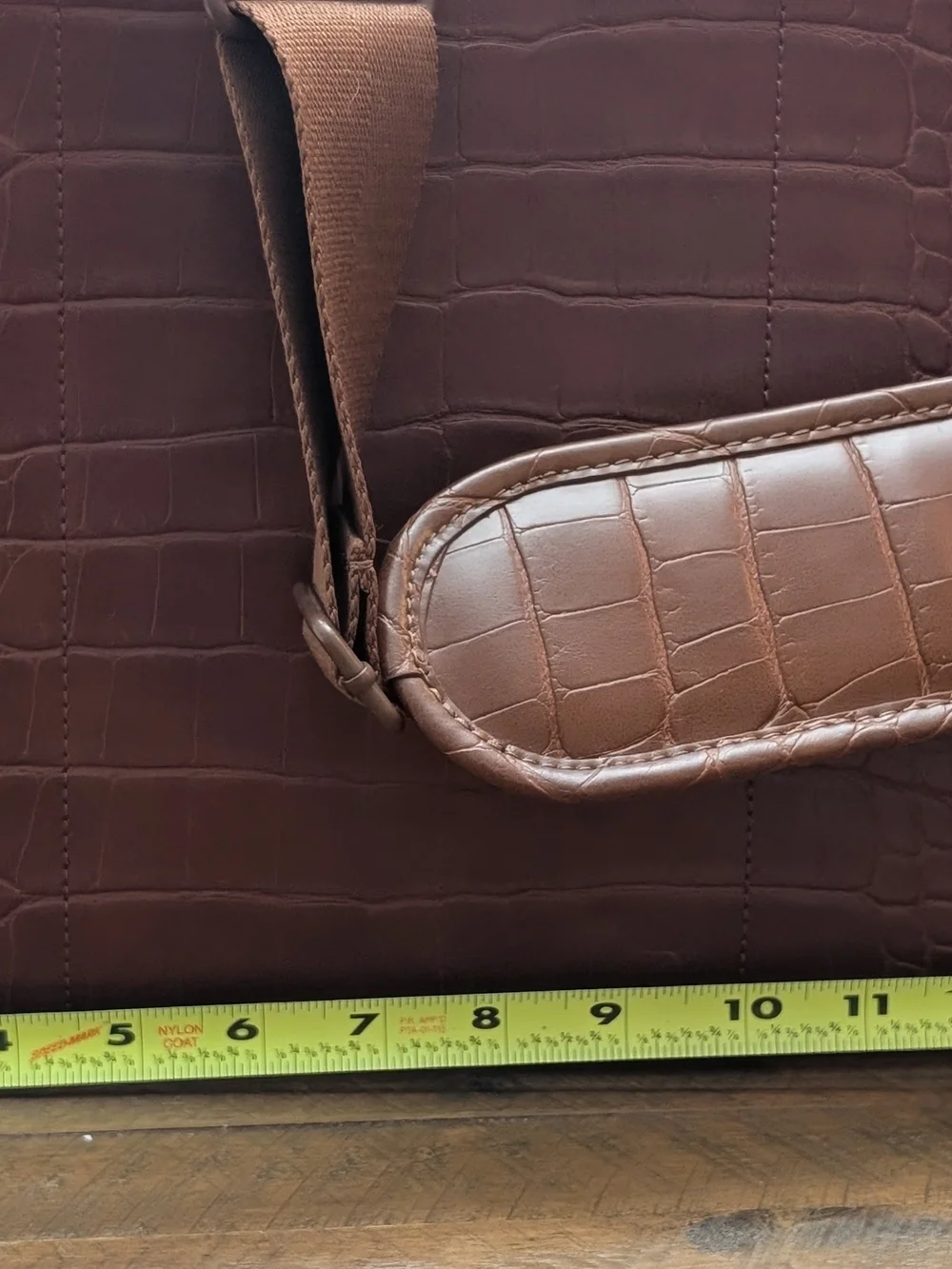 BÉIS The Work Tote in Maple Croc Excellent Like New Condition